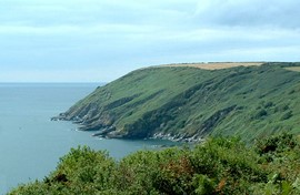 falaise dodman point cornouailles angleterre rando